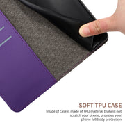 For iPhone 16 Plus Rhombic Grid Texture Leather Phone Case(Purple)