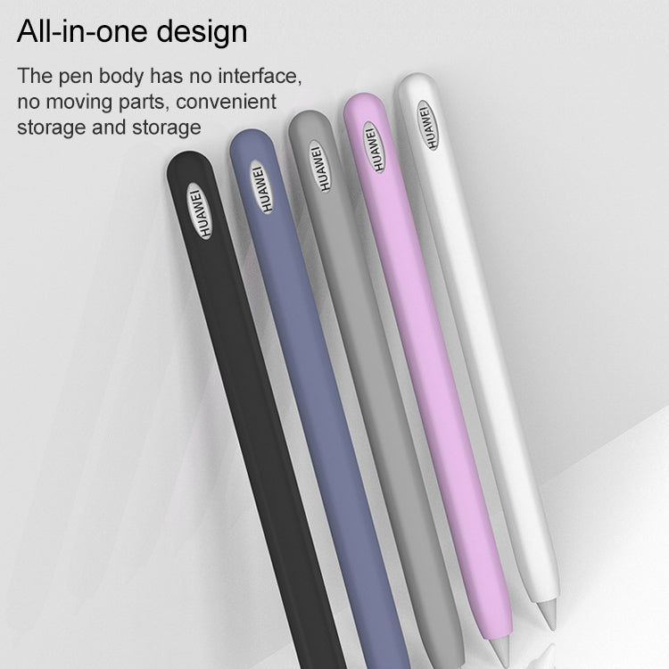 For Huawei M-pencil Stylus Touch Pen Integrated Non-slip Silicone Protective Cover(Gray)