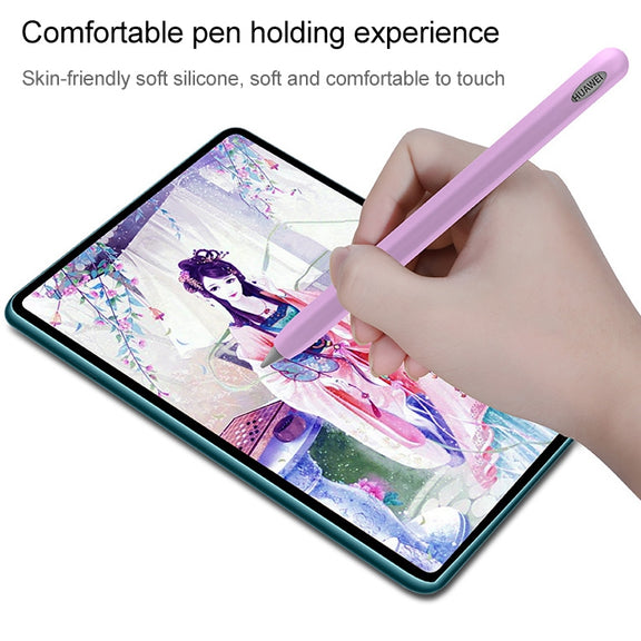For Huawei M-pencil Stylus Touch Pen Integrated Non-slip Silicone Protective Cover(Gray)