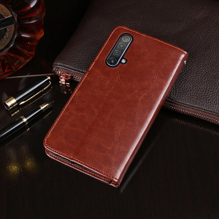 For OPPO Realme X3 idewei Crazy Horse Texture Horizontal Flip Leather Case with Holder & Card Slots & Wallet(Red)