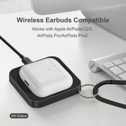 For iPhone / AirPods / iWatch Series 3 in 1 Portable Wireless Charger(Black)