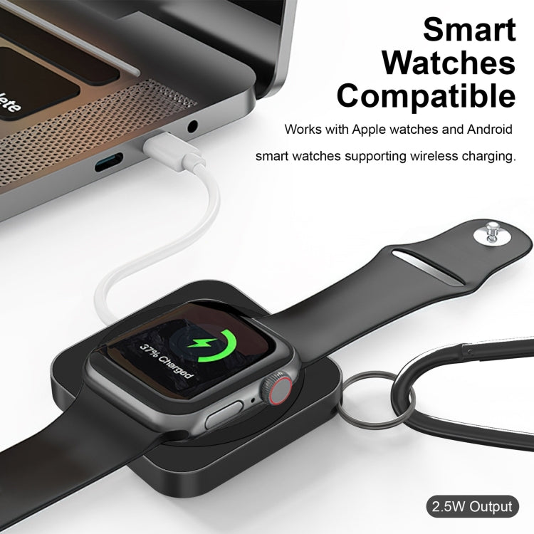 For iPhone / AirPods / iWatch Series 3 in 1 Portable Wireless Charger(Black)