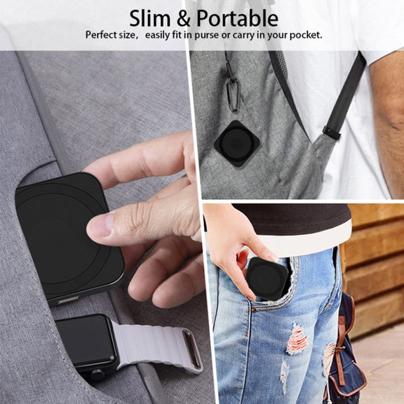 For iPhone / AirPods / iWatch Series 3 in 1 Portable Wireless Charger(Black)