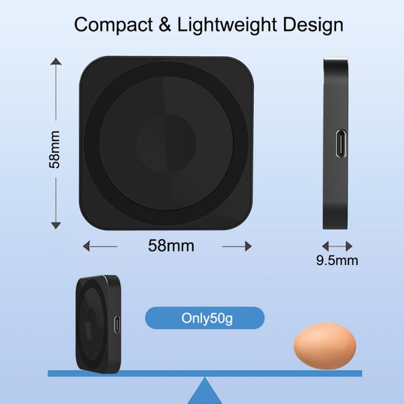 For iPhone / AirPods / iWatch Series 3 in 1 Portable Wireless Charger(Black)