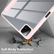 For Xiaomi Pad 6S Pro 12.4 Acrylic 3-Fold Solid Color Smart Leather Tablet Case(Pink)