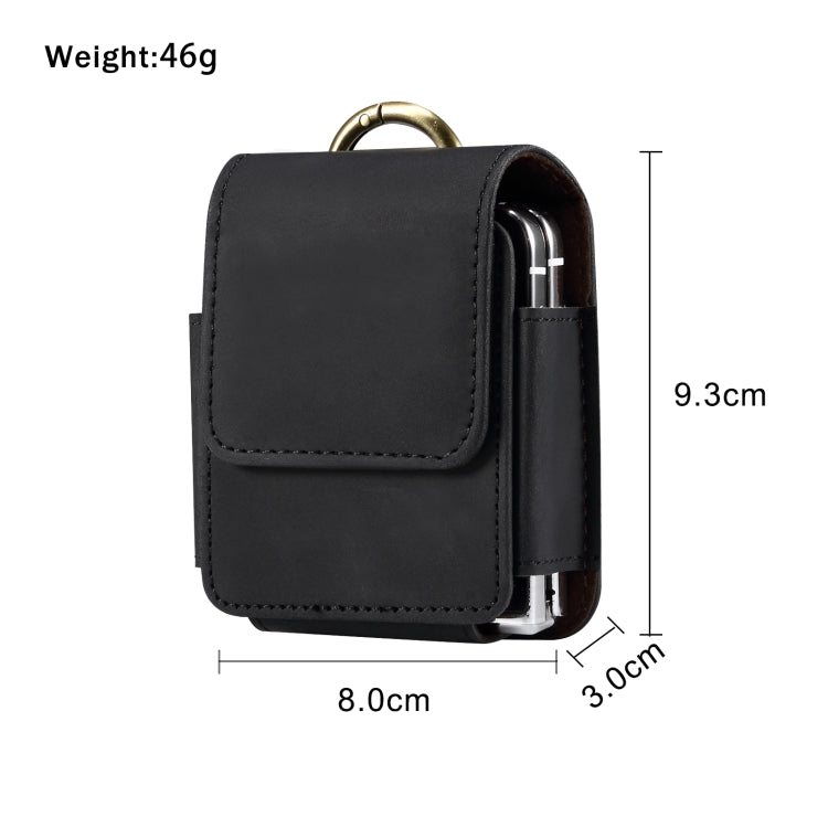 Skin Feel Leather Texture Waist Hanging Phone Case(Black)