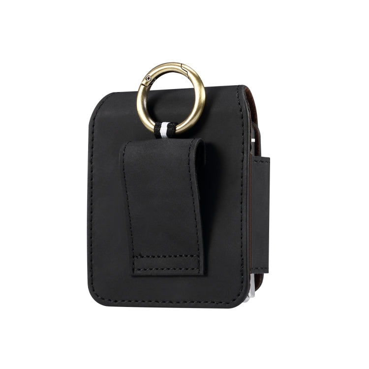 Skin Feel Leather Texture Waist Hanging Phone Case(Black)