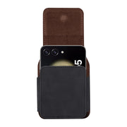 Skin Feel Leather Texture Waist Hanging Phone Case(Black)