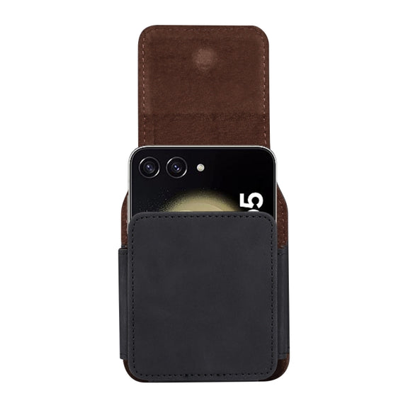 Skin Feel Leather Texture Waist Hanging Phone Case(Black)