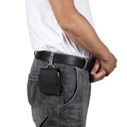Skin Feel Leather Texture Waist Hanging Phone Case(Black)