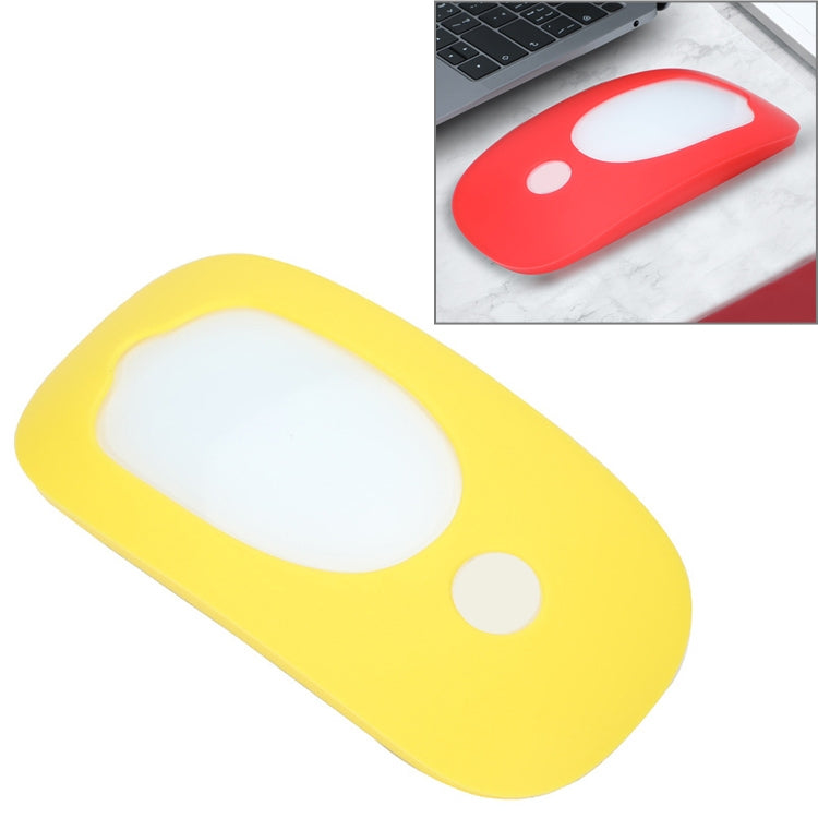For Apple Magic Mouse 1 / 2 Mouse Silicone Protective Case(Yellow)