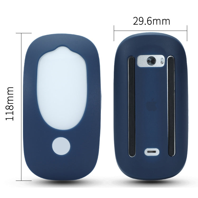 For Apple Magic Mouse 1 / 2 Mouse Silicone Protective Case(Deep Space Gray)