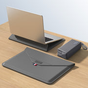 For 13/14 inch Envelope Holder Laptop Sleeve Bag with Accessories Bag(Grey)