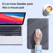For 13/14 inch Envelope Holder Laptop Sleeve Bag with Accessories Bag(Grey)