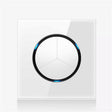 86mm Round LED Tempered Glass Switch Panel, White Round Glass, Style:Three Billing Control - Switch by PMC TechLife | Online Shopping South Africa | PMC TechLife | Buy Now Pay Later Mobicred
