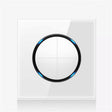 86mm Round LED Tempered Glass Switch Panel, White Round Glass, Style:Four Open Dual Control - Switch by PMC TechLife | Online Shopping South Africa | PMC TechLife | Buy Now Pay Later Mobicred