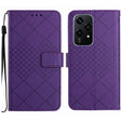 For Honor 200 Lite Rhombic Grid Texture Leather Phone Case(Purple) - Honor Cases by PMC TechLife | Online Shopping South Africa | PMC TechLife | Buy Now Pay Later Mobicred