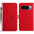 For Google Pixel 9 Pro Rhombic Grid Texture Leather Phone Case(Red) - Google Cases by PMC TechLife | Online Shopping South Africa | PMC TechLife | Buy Now Pay Later Mobicred