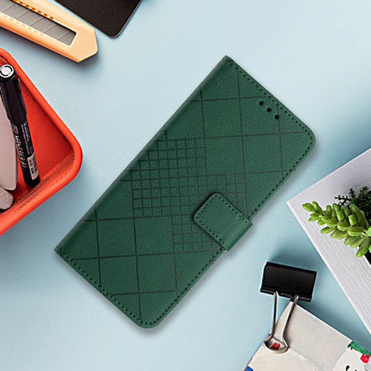 For Google Pixel 9 Pro Rhombic Grid Texture Leather Phone Case(Green)