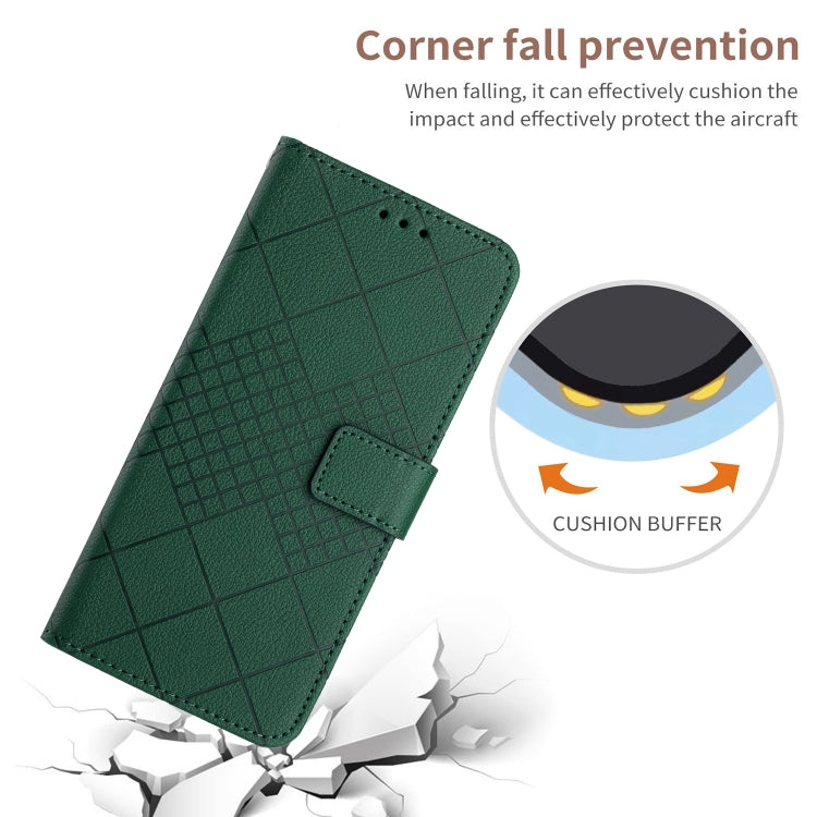 For Google Pixel 9 Pro Rhombic Grid Texture Leather Phone Case(Green)