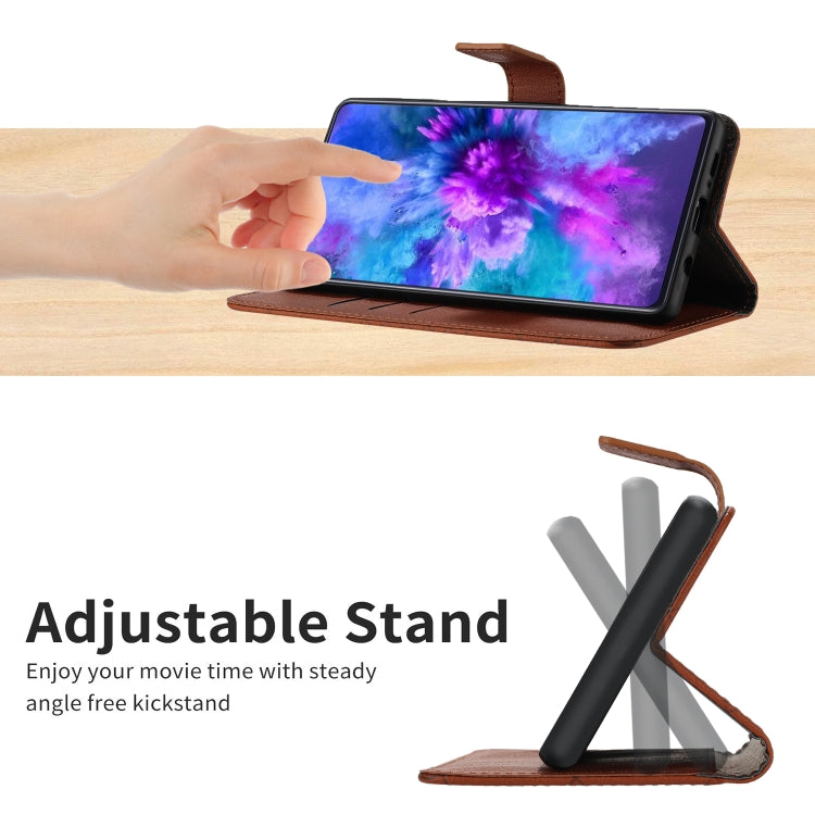 For Google Pixel 9 Pro Rhombic Grid Texture Leather Phone Case(Brown)