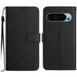 For Google Pixel 9 Rhombic Grid Texture Leather Phone Case(Black) - Google Cases by PMC TechLife | Online Shopping South Africa | PMC TechLife | Buy Now Pay Later Mobicred
