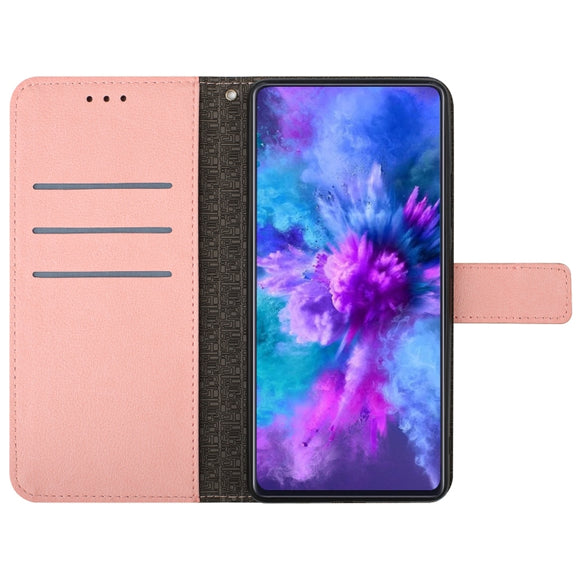 For Google Pixel 9 Rhombic Grid Texture Leather Phone Case(Pink)