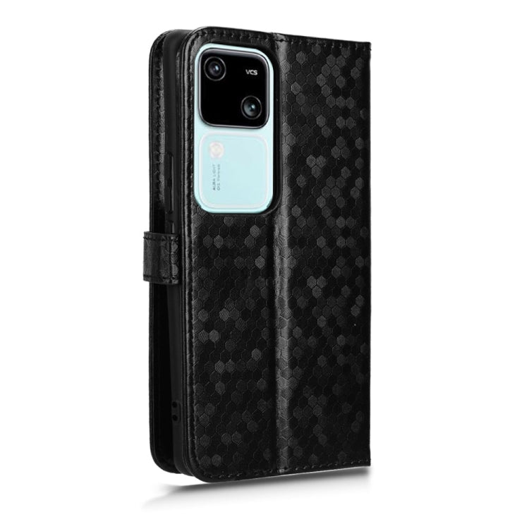 For vivo S18 5G / V30 5G Honeycomb Dot Texture Leather Phone Case(Black)