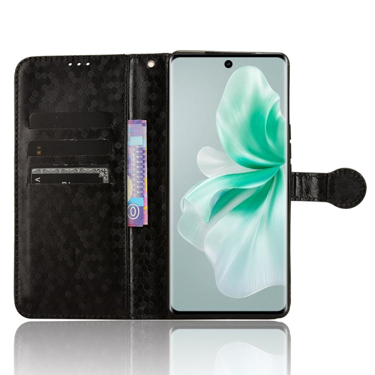 For vivo S18 5G / V30 5G Honeycomb Dot Texture Leather Phone Case(Black)
