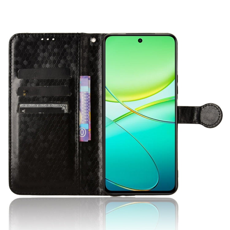 For vivo Y38 5G / Y200i Honeycomb Dot Texture Leather Phone Case(Black)