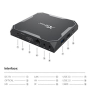 X96 max+ 4K Smart TV Box, Android 9.0, Amlogic S905X3 Quad-Core Cortex-A55,4GB+32GB, Support LAN, AV, 2.4G/5G WiFi, USBx2,TF Card, AU Plug