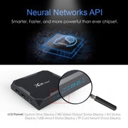 X96 max+ 4K Smart TV Box, Android 9.0, Amlogic S905X3 Quad-Core Cortex-A55,4GB+32GB, Support LAN, AV, 2.4G/5G WiFi, USBx2,TF Card, AU Plug