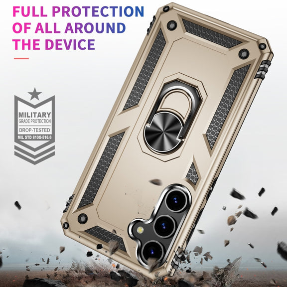 For Samsung Galaxy S24 5G Shockproof TPU + PC Phone Case(Gold)