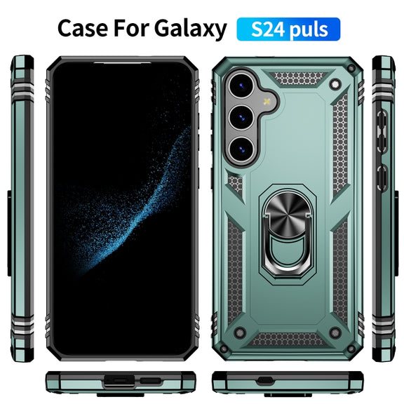For Samsung Galaxy S24 5G Shockproof TPU + PC Phone Case(Dark Green)