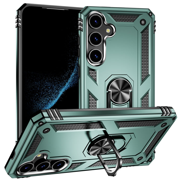 For Samsung Galaxy S24+ 5G Shockproof TPU + PC Phone Case(Dark Green)