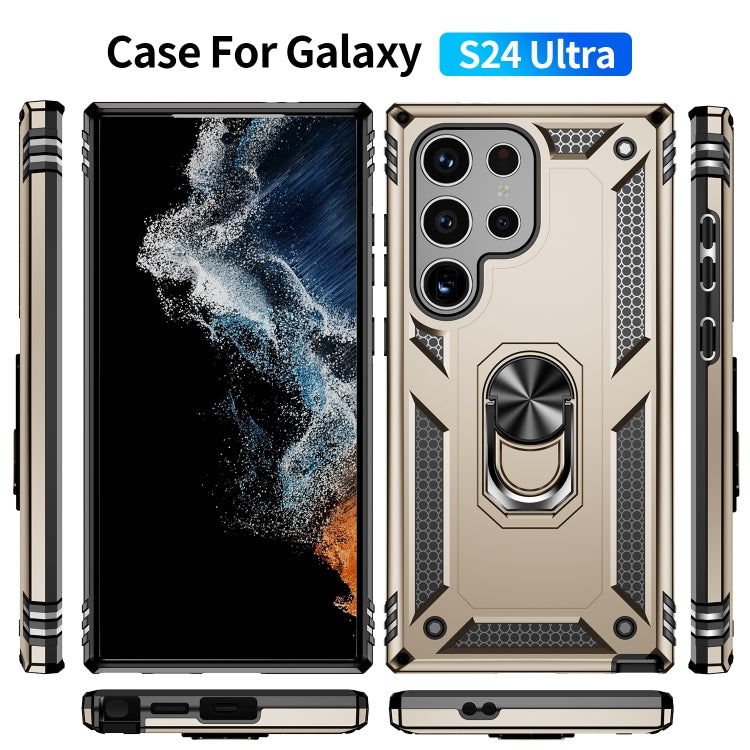 For Samsung Galaxy S24 Ultra 5G Shockproof TPU + PC Phone Case(Gold)