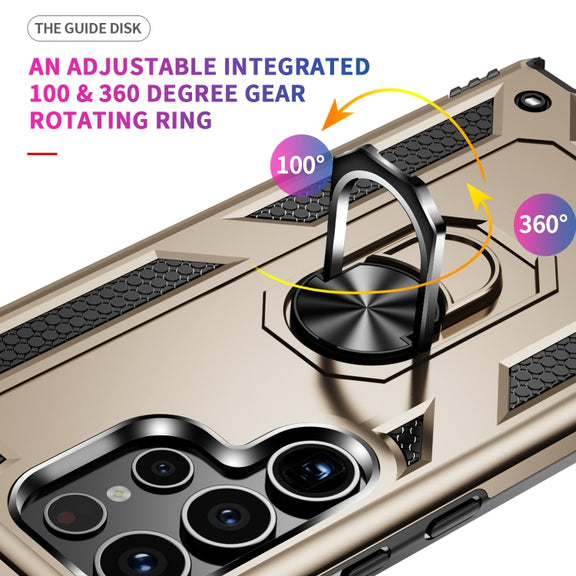 For Samsung Galaxy S24 Ultra 5G Shockproof TPU + PC Phone Case(Gold)