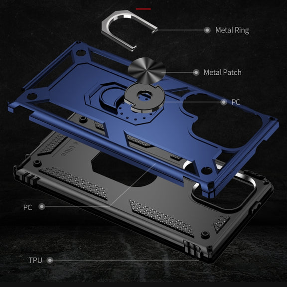 For Samsung Galaxy S24 Ultra 5G Shockproof TPU + PC Phone Case(Blue)