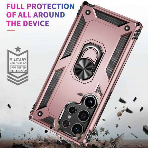 For Samsung Galaxy S24 Ultra 5G Shockproof TPU + PC Phone Case(Rose Gold)