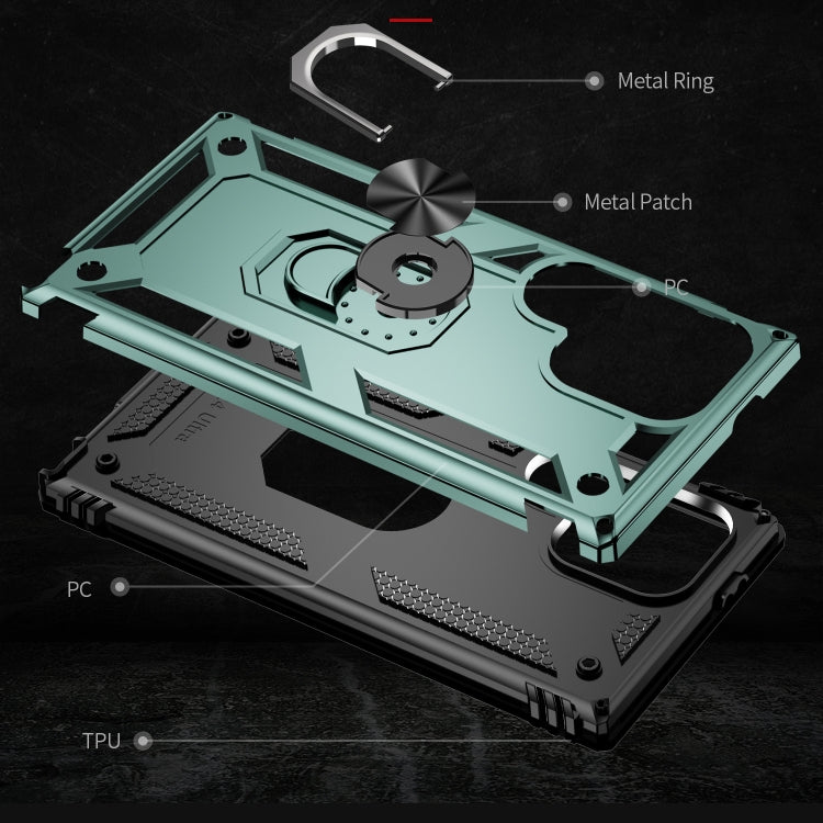 For Samsung Galaxy S24 Ultra 5G Shockproof TPU + PC Phone Case(Dark Green)