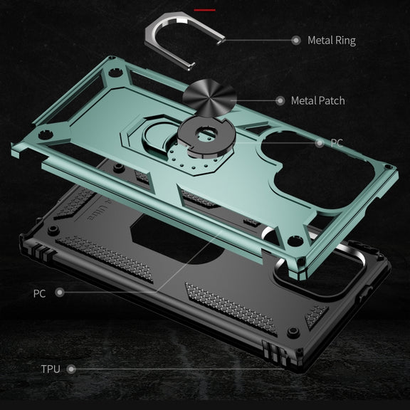 For Samsung Galaxy S24 Ultra 5G Shockproof TPU + PC Phone Case(Dark Green)