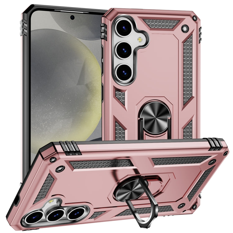 For Samsung Galaxy S25 5G Shockproof TPU + PC Phone Case(Rose Gold)