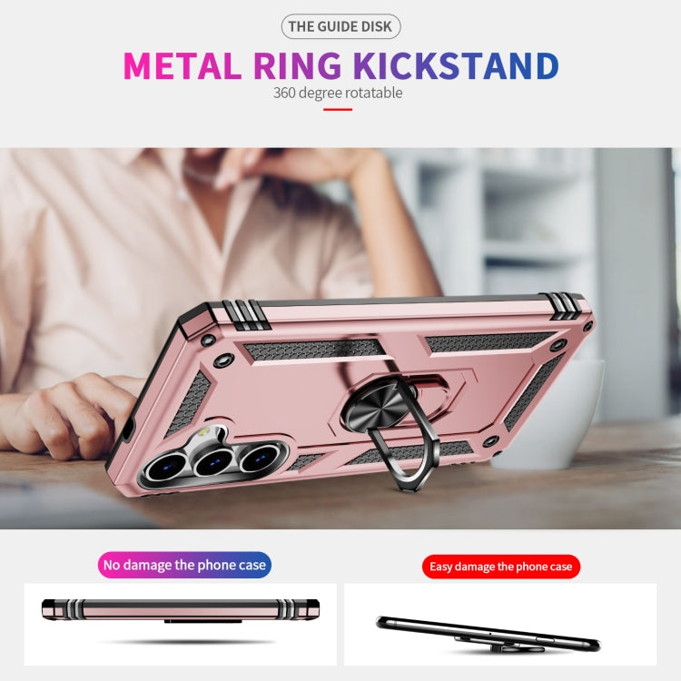 For Samsung Galaxy S25 5G Shockproof TPU + PC Phone Case(Rose Gold)