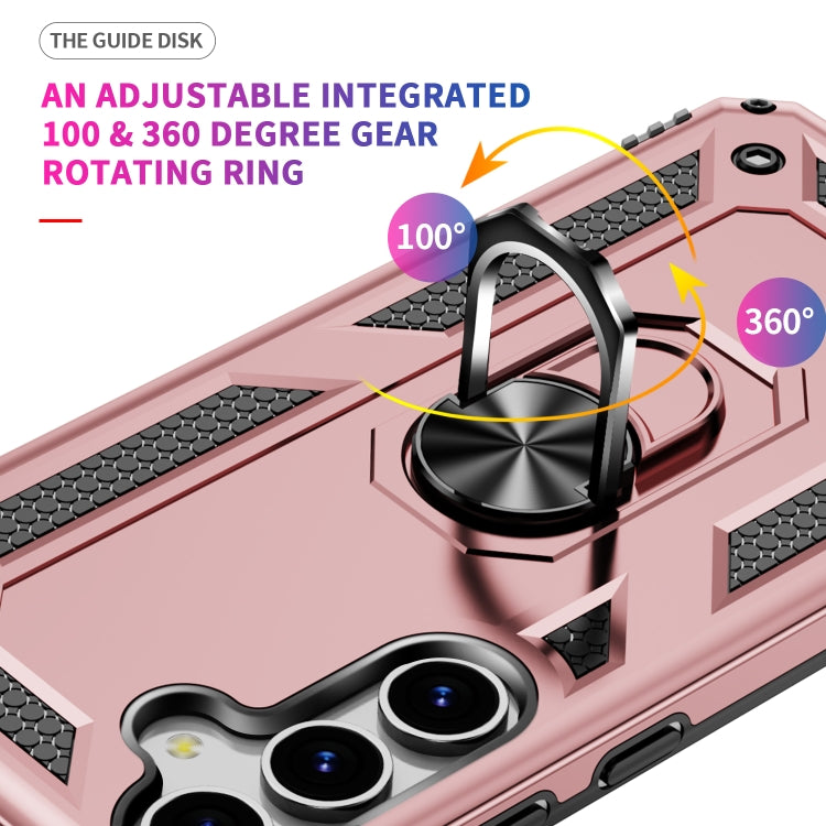 For Samsung Galaxy S25 5G Shockproof TPU + PC Phone Case(Rose Gold)