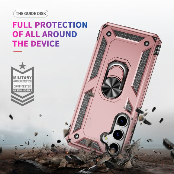 For Samsung Galaxy S25 5G Shockproof TPU + PC Phone Case(Rose Gold)