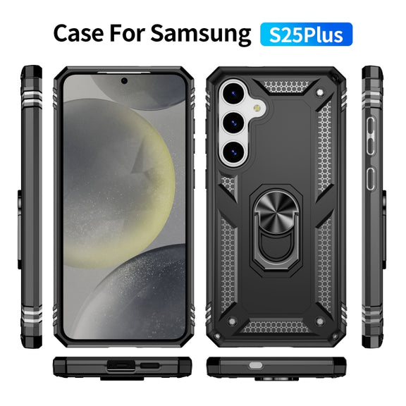 For Samsung Galaxy S25+ 5G Shockproof TPU + PC Phone Case(Black)