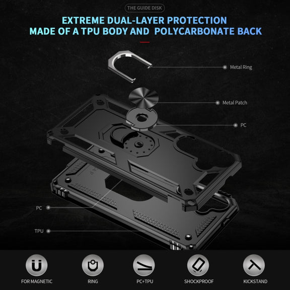 For Samsung Galaxy S25+ 5G Shockproof TPU + PC Phone Case(Black)