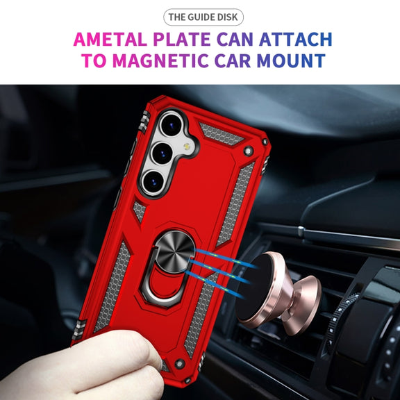 For Samsung Galaxy S25+ 5G Shockproof TPU + PC Phone Case(Red)