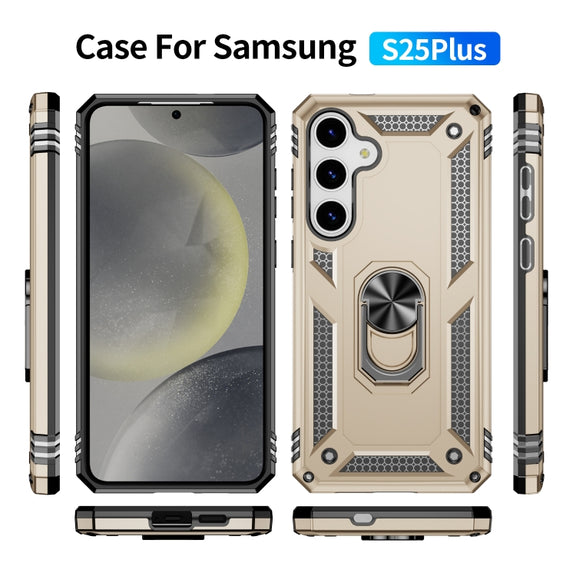 For Samsung Galaxy S25+ 5G Shockproof TPU + PC Phone Case(Gold)