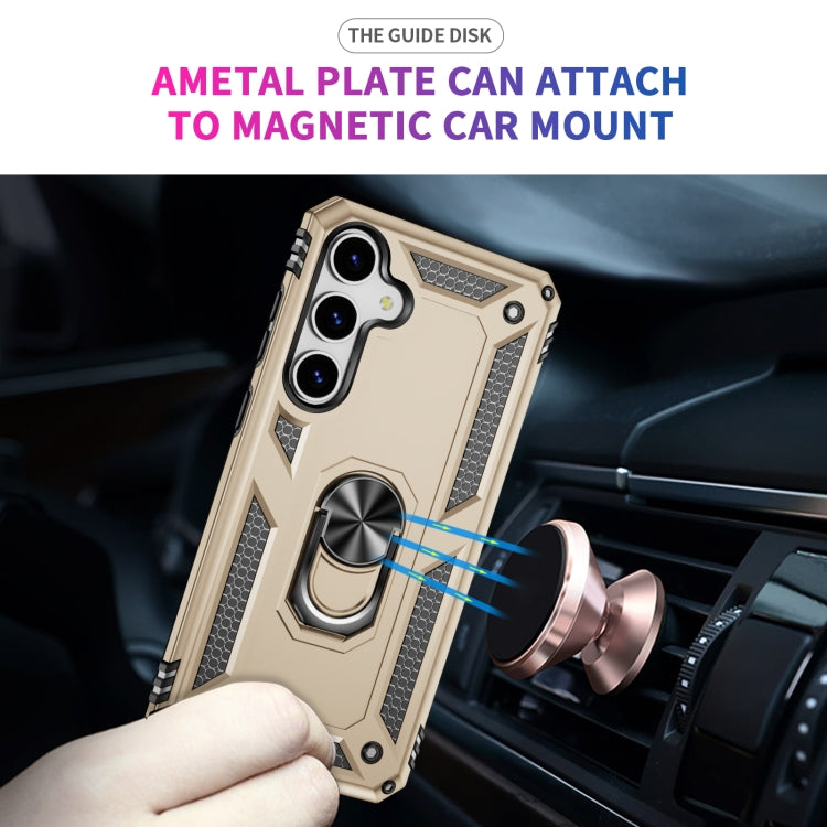 For Samsung Galaxy S25+ 5G Shockproof TPU + PC Phone Case(Gold)